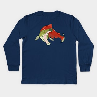 Sockeye Salmon Kids Long Sleeve T-Shirt